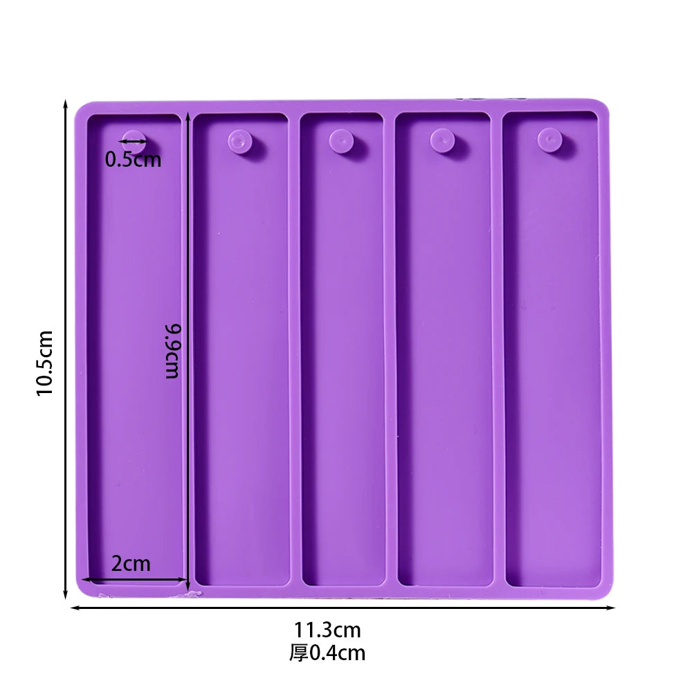 DIY Silikonform Lesezeichen Anhänger Epoxidharz Schmuck Gussform Zubehör