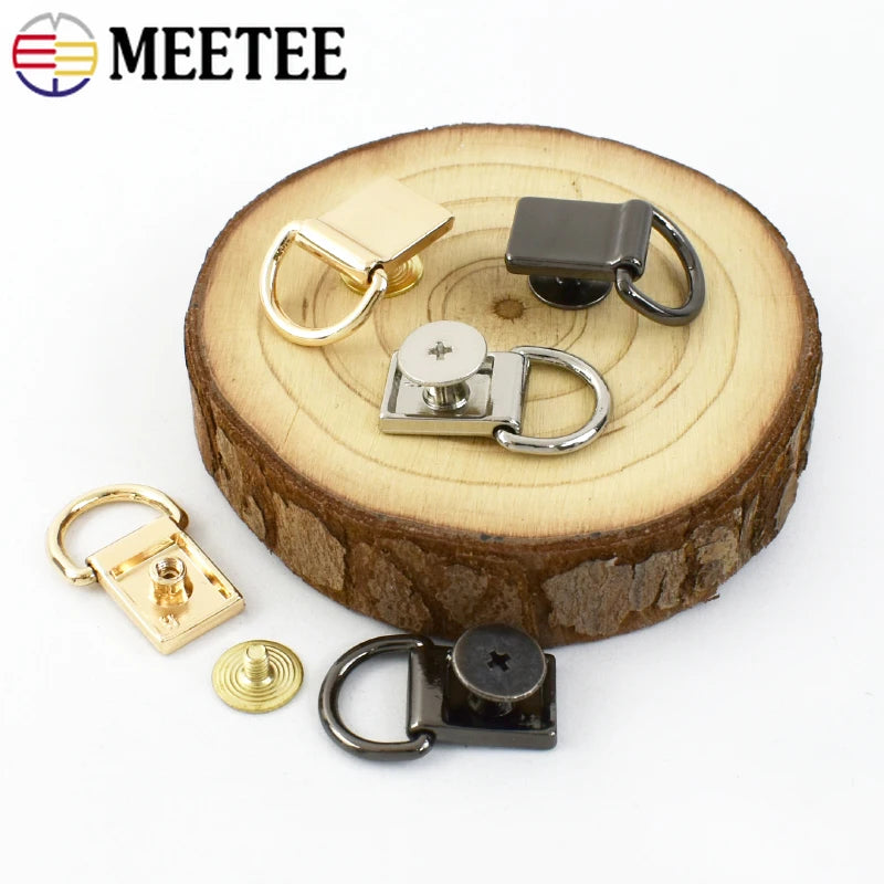 Metall D-Ring Schnallen Set mit Schrauben für Taschen Gurte DIY 4/10/20 Stück