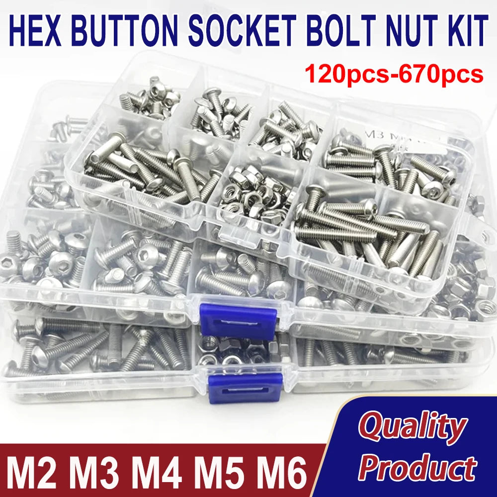 Edelstahl Sechskantmutter und Schrauben Set für vielseitigen Einsatz