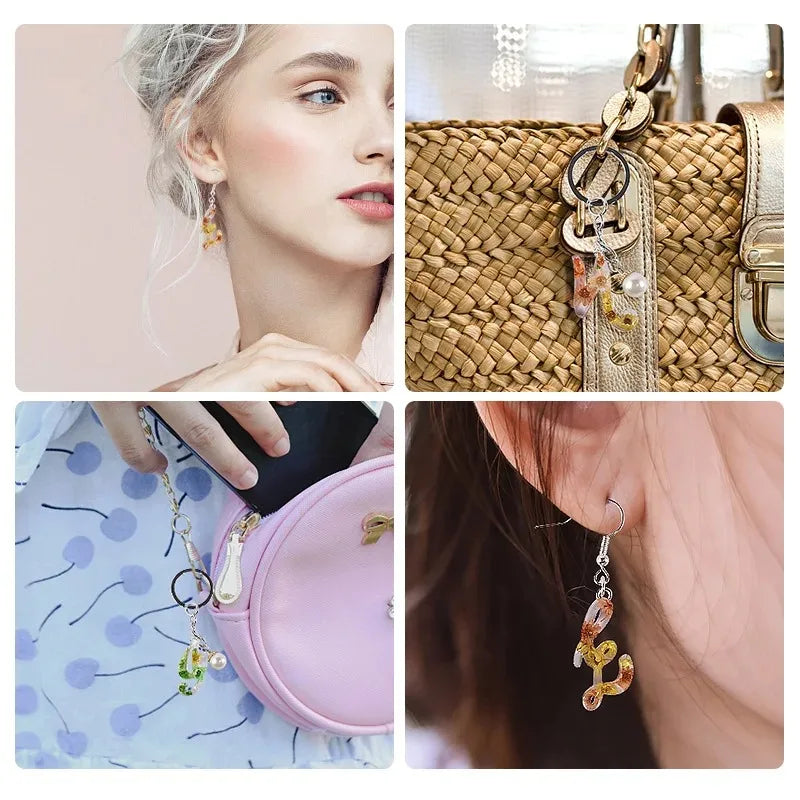 DIY Silikonform Buchstaben Zahlen für Epoxidharz Schmuck und Anhänger