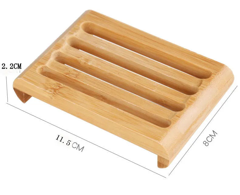 Tragbare Holz Bambus Seifenschale Seifenhalter Bad Zubehör