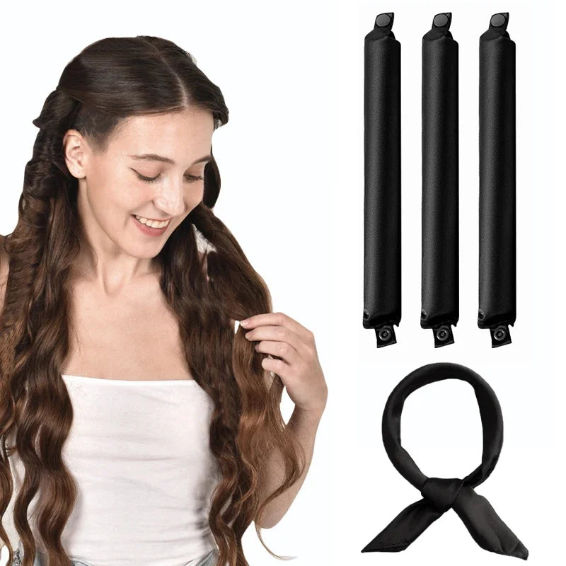 Hitzefreie Satin Lockenwickler für weiche Locken über Nacht – Verschiedene Sets