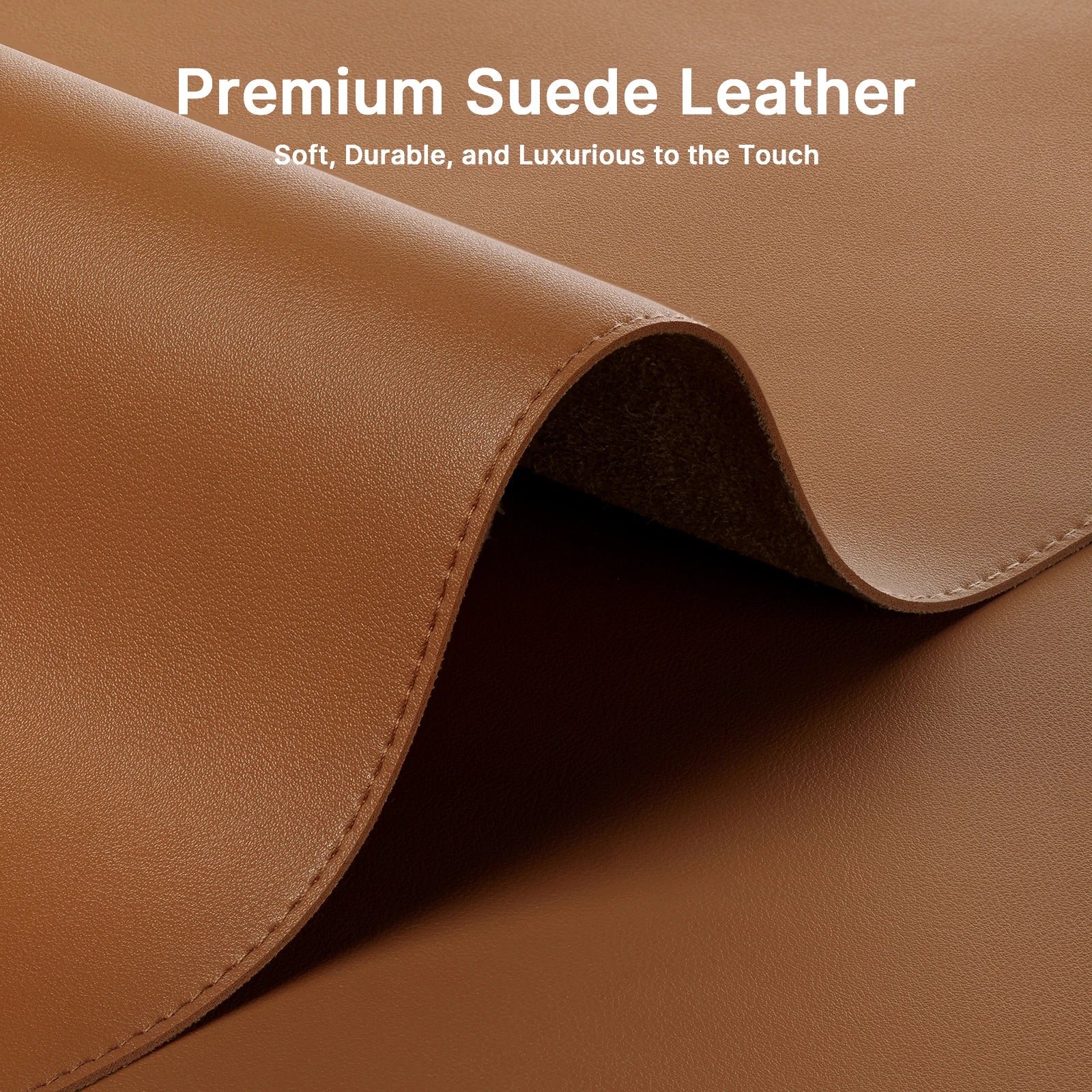 Rutschfeste PU Leder Schreibtischunterlage mit genähten Kanten