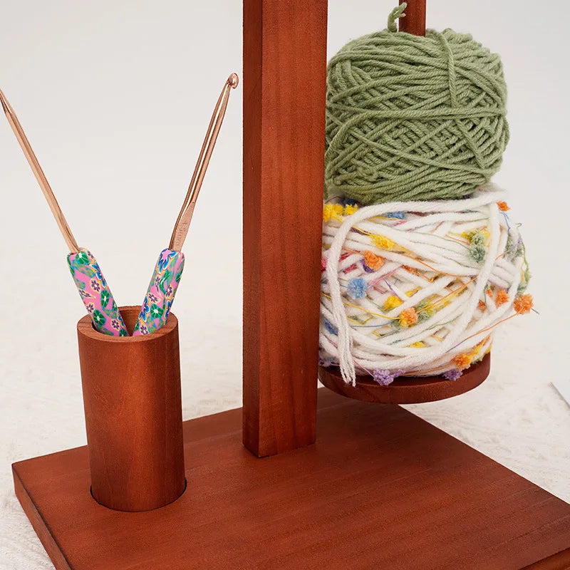 Vintage Holzgarn Wickler Wollwickler Retro Stil zum Stricken Häkeln