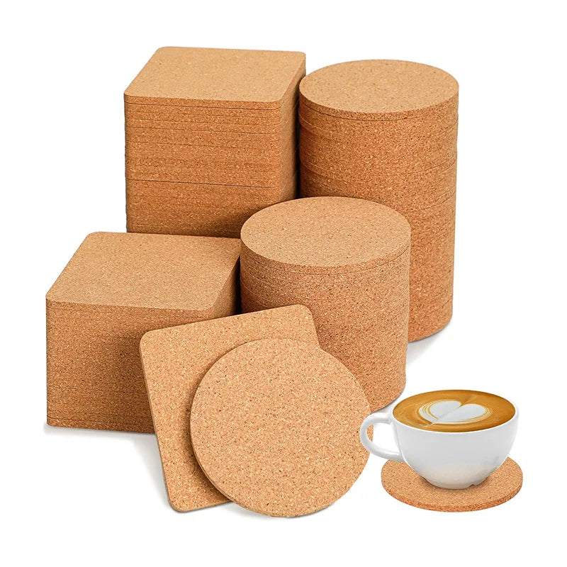 Tisch Korkuntersetzer für Tassen und Gläser – Umweltfreundlicher Schutz