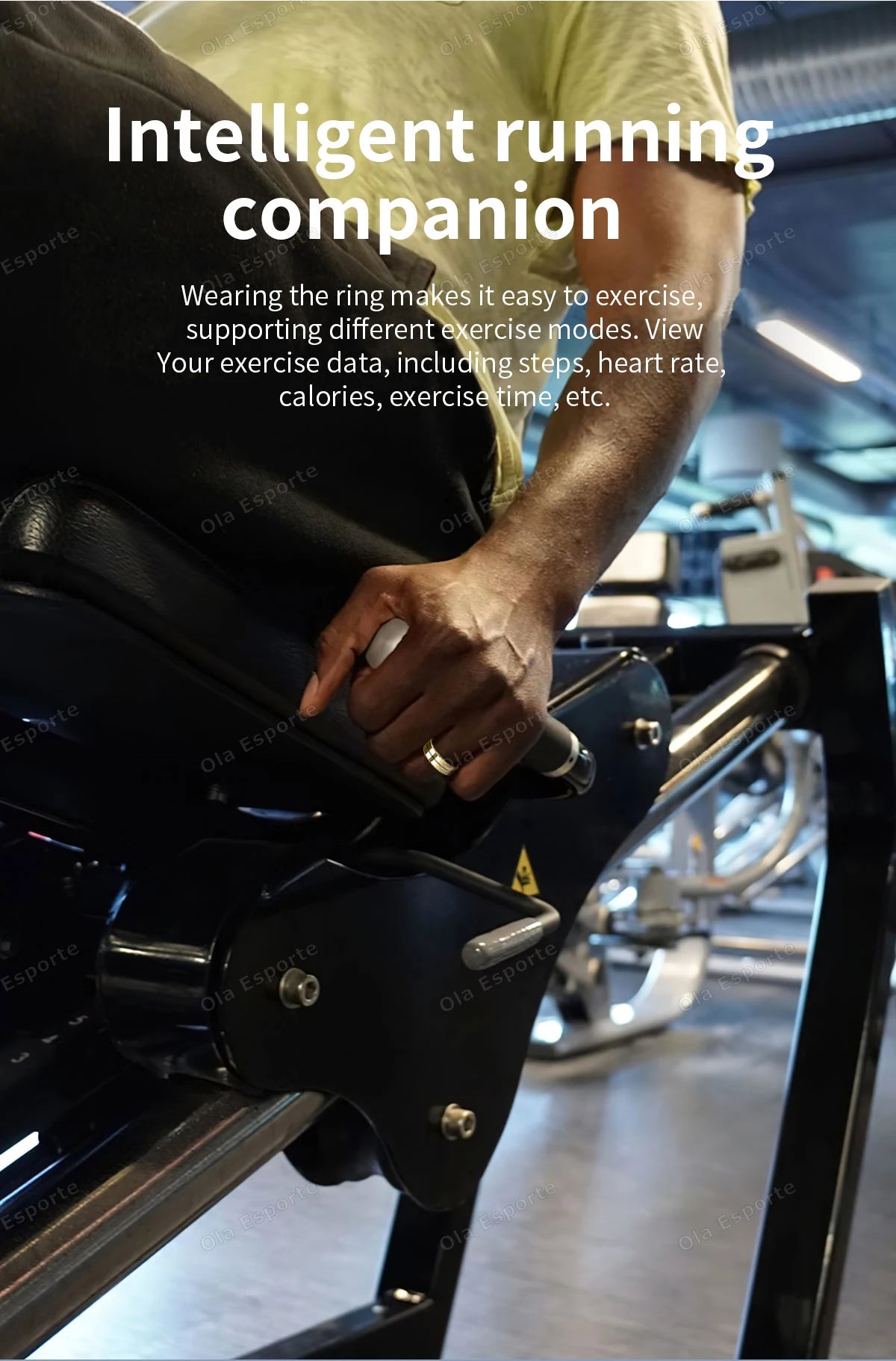 Wasserdichter Smart Ring mit Herzfrequenz und Blutdruck Sensor