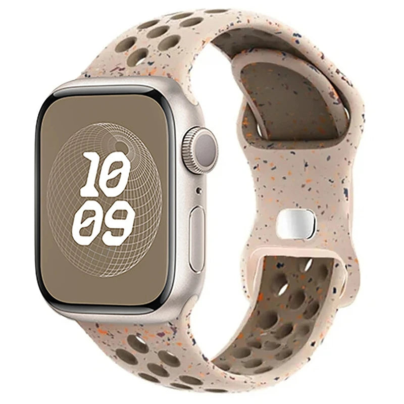 Sportliches Silikonarmband kompatibel mit Smartwatch 38-49 mm Modelle