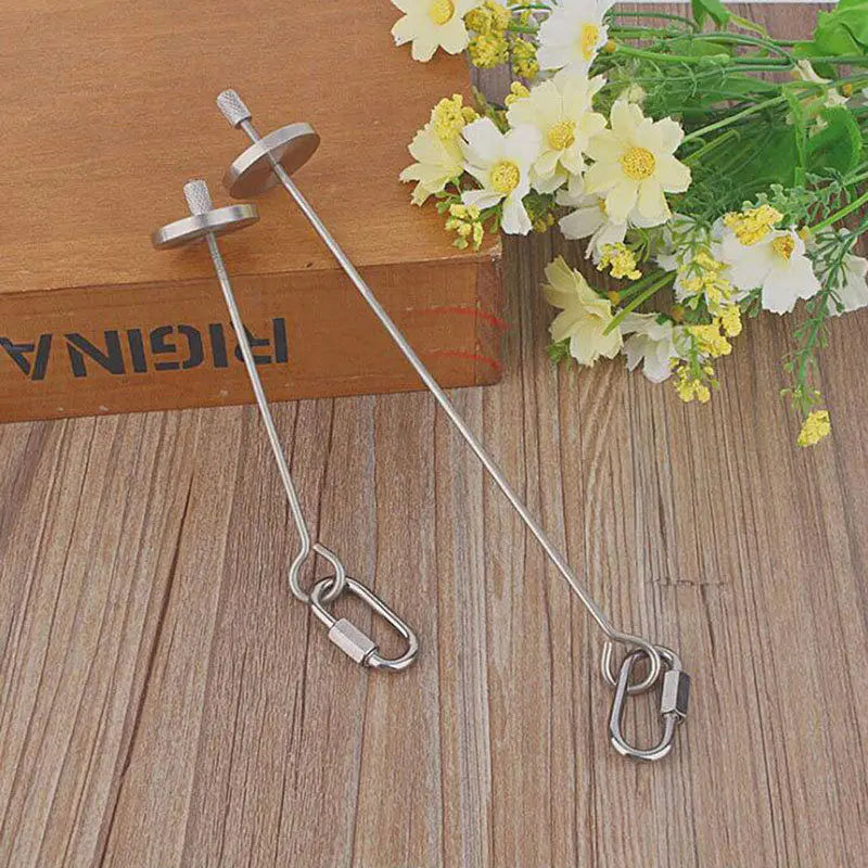 Edelstahl Vogelspielzeug Spieß Hängender Halter für Papagei Sittich