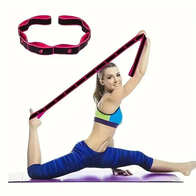 Elastisches Widerstandsband mit 8 Ringen für Pilates und Heimfitness - Yabubest - Home & More