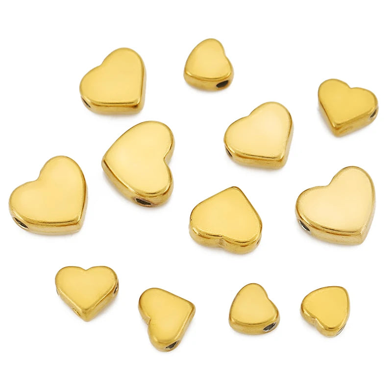 10 Stück Edelstahl Abstandshalter Perlen in Gold für DIY Schmuck-Yabubest - Home & More