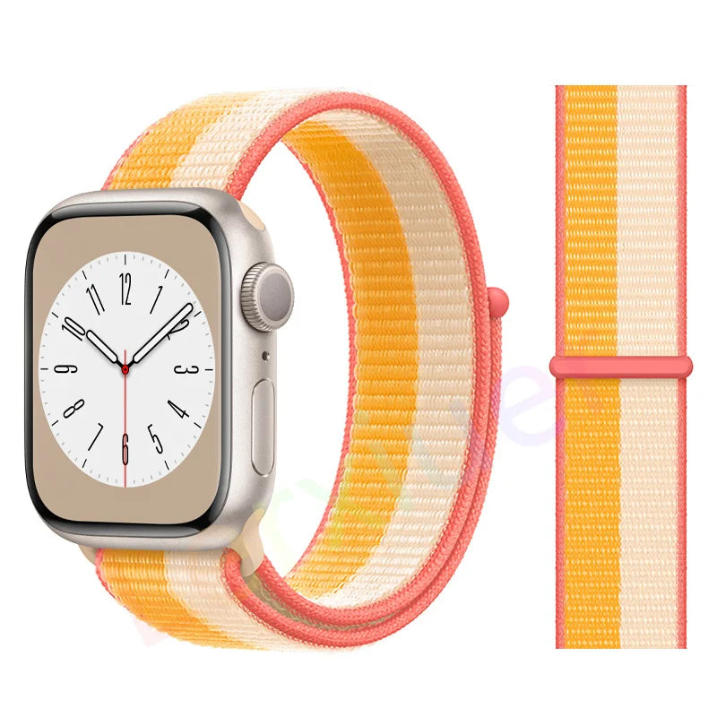 Nylon Schlaufenarmband für Apple Watch alle Serien und Größen