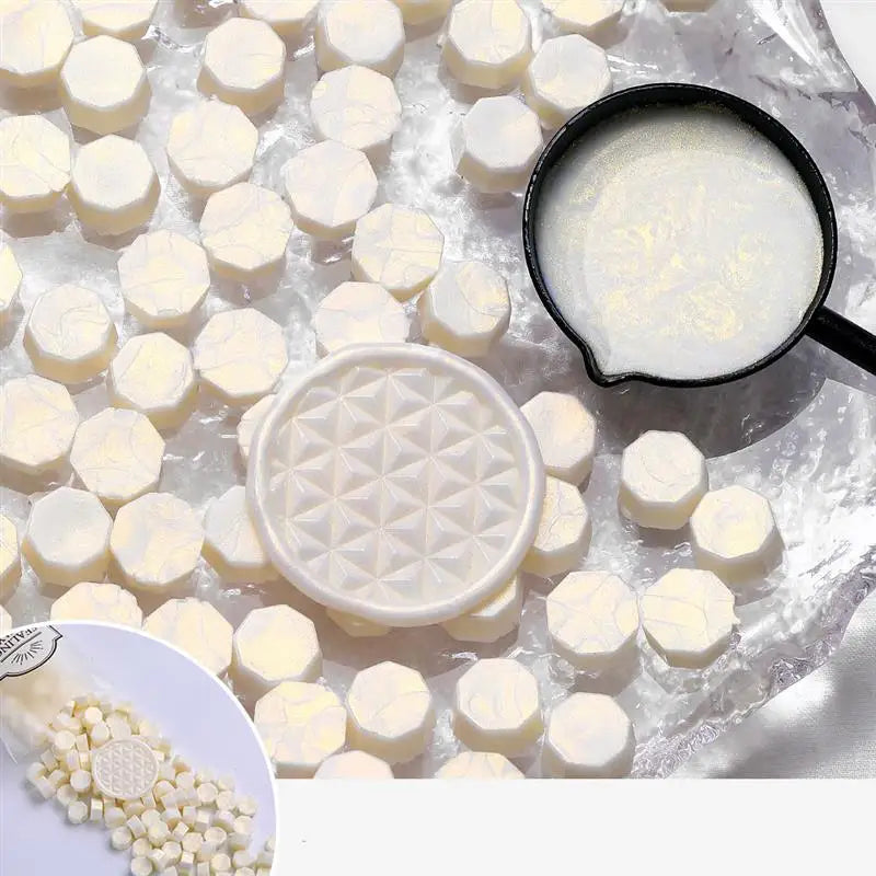 100 Glitzer Wachsperlen für stilvolle Siegel DIY Dekoration