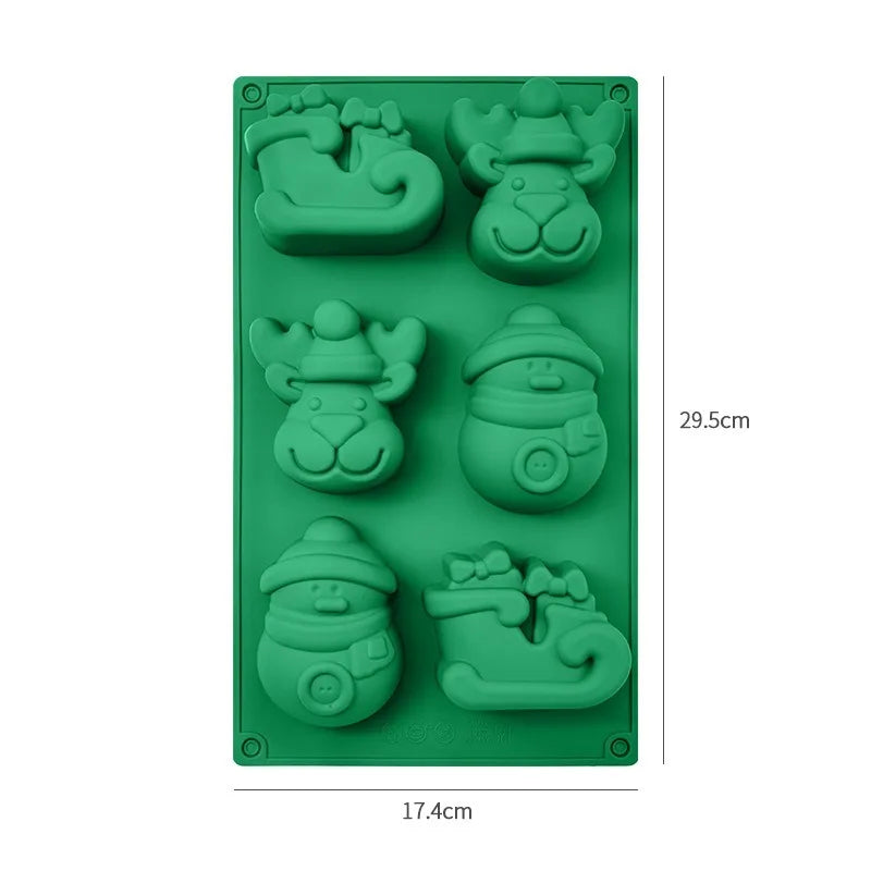 3D Weihnachtsbaum Silikonform für Schokolade Kuchen Süßigkeiten Kerzen