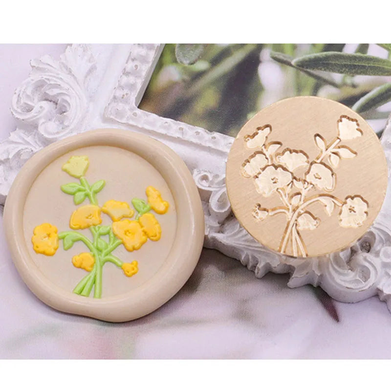 Sternenhimmel Lotus Rosenmuster Wachssiegel Stempel, Retro Stil