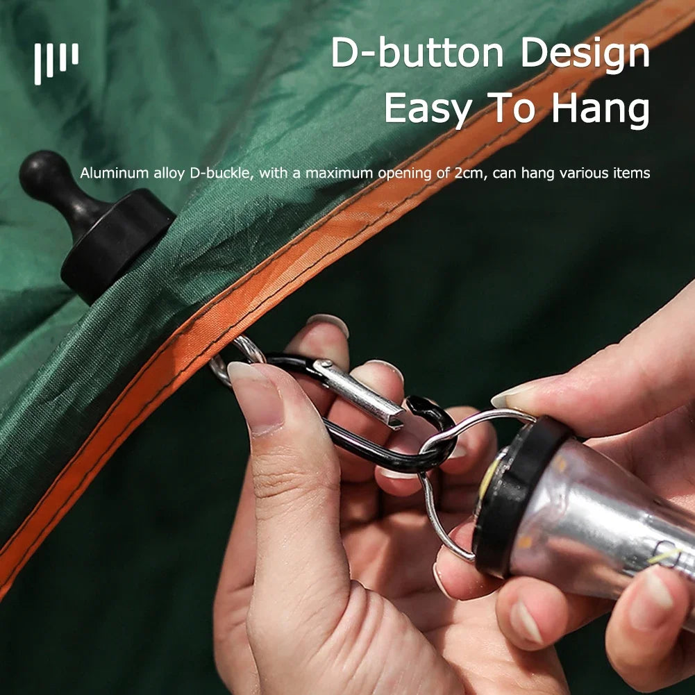 15er Set starke Magnet Haken mit 360° Karabiner – flexibel - robust fürs Outdoor