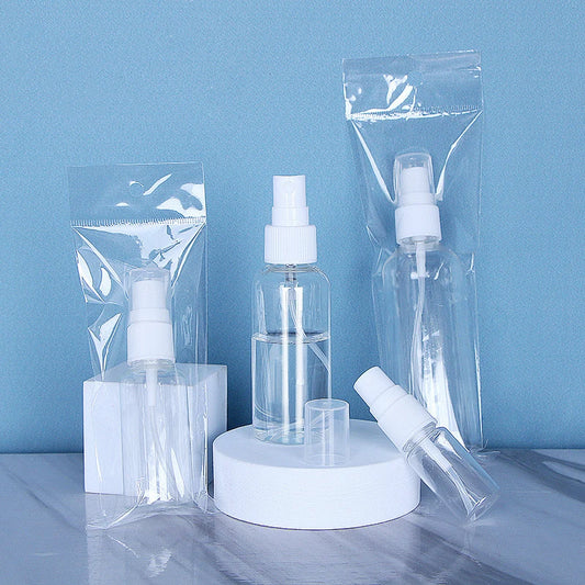 5x Nachfüllbare Sprühflaschen Mini Kunststoff Transparent für Parfüm Reisen