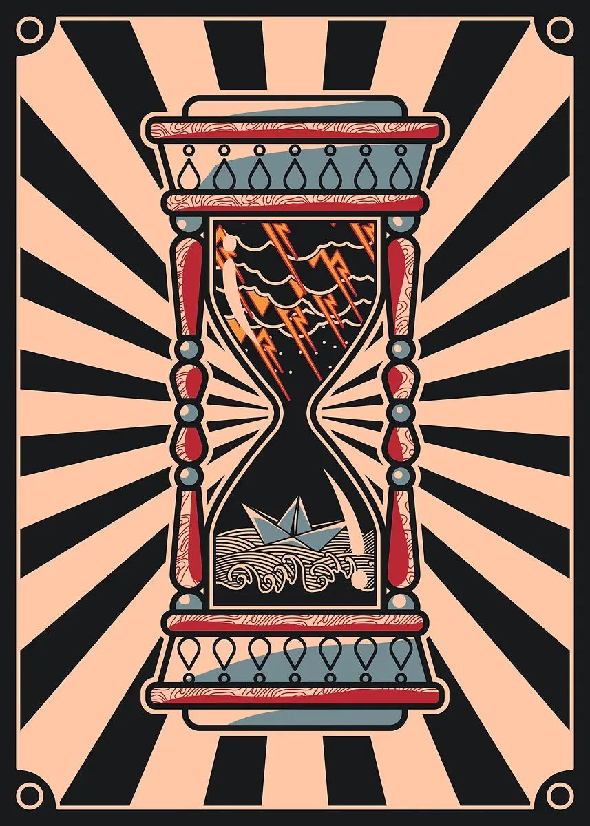 Buntes Poster mit abstrakten Blumenmustern für moderne Wandgestaltung