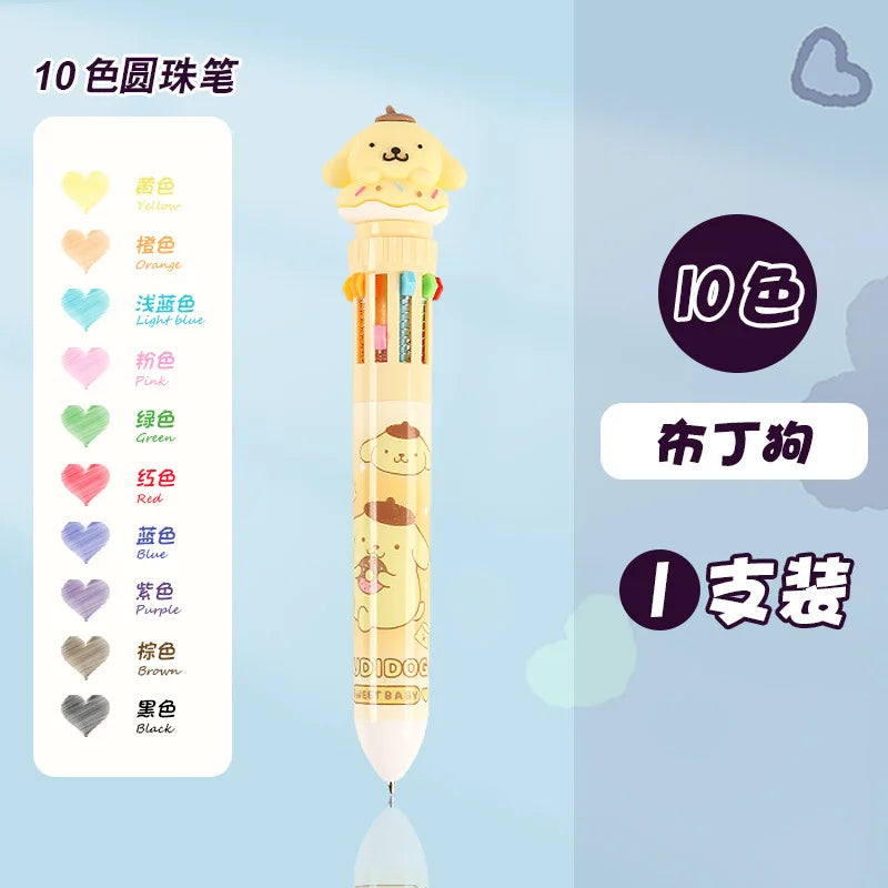 10 Farben Gelstifte 0,7 mm Kawaii Kugelschreiber Set für Schule Büro