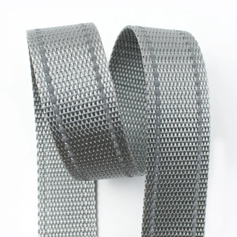 Reflektierendes 25 mm Polyester-Gurtband 5 m für Taschen DIY Hundehalsband