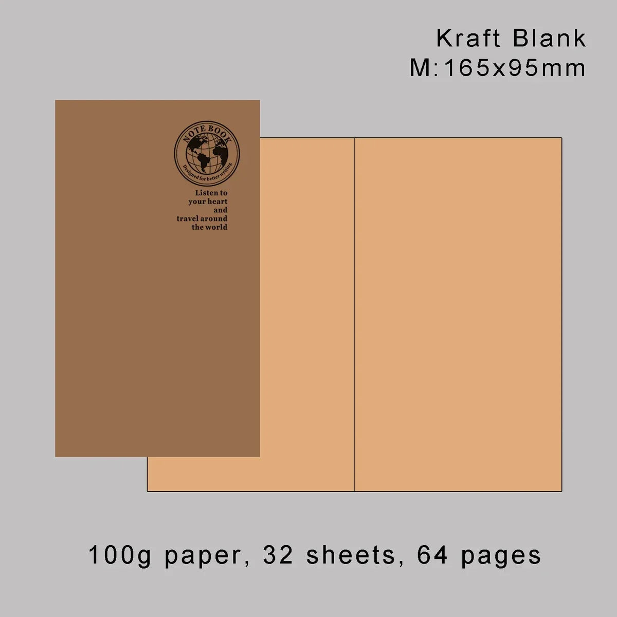 Retro Folien-Gold Nachfüllpapier Notizbuch – Verschiedene Varianten