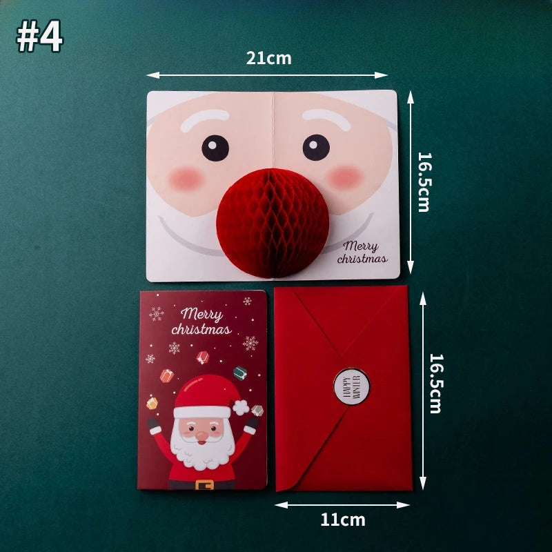 Festliche Faltkarten zum Frohen Weihnachtsfest und Neujahr