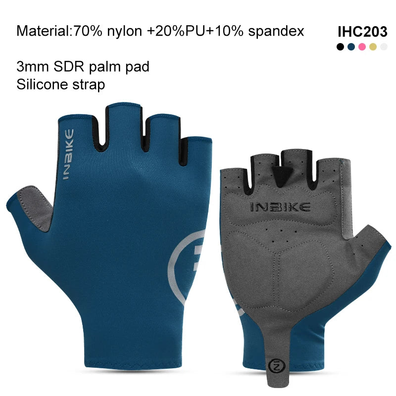 Halbfinger Radhandschuhe mit Stoßdämpfung atmungsaktiv Unisex Sommer