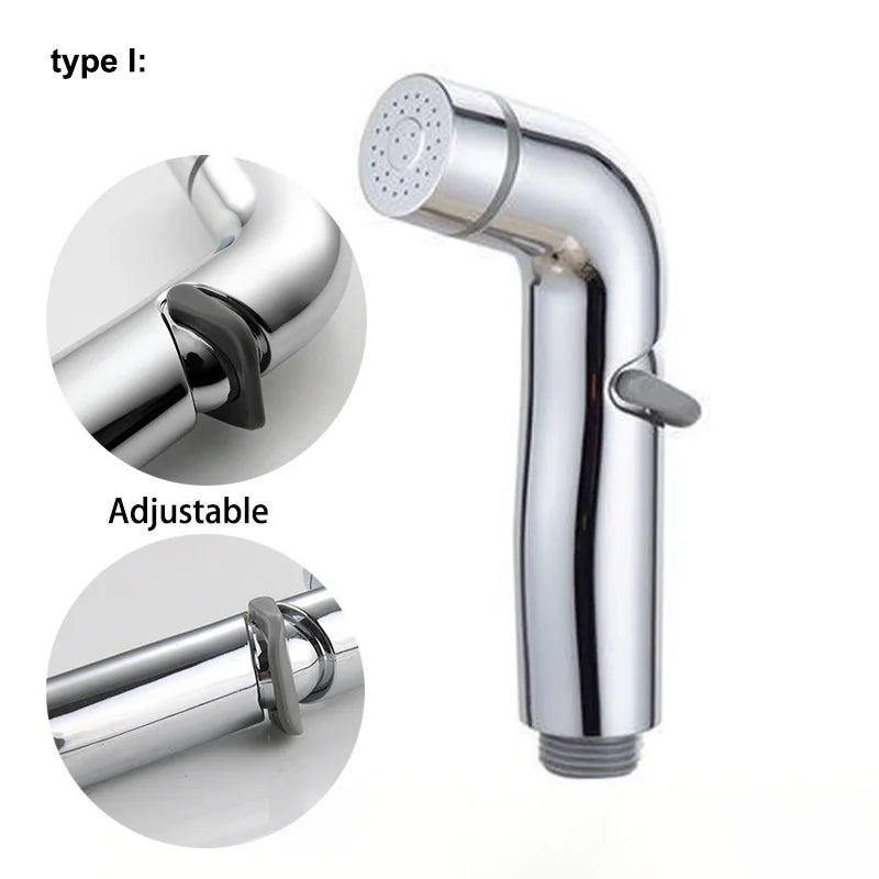 Hygienischer Weiß-Silber Handheld Bidet Duschkopf mit selbstreinigender Funktion