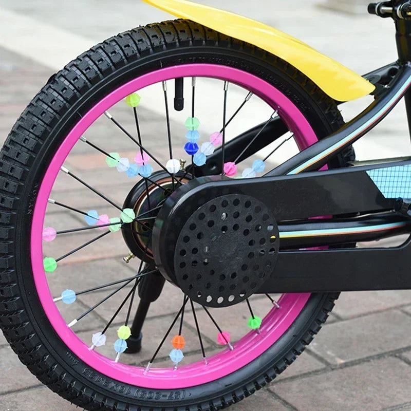 36 bunte Fahrradspeichen Dekorationen Clips für Kinder Fahrrad Rad