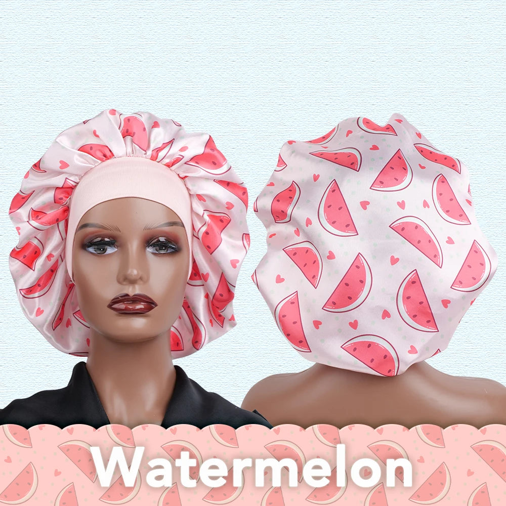 Atmungsaktive Schlafmütze mit Frucht und Tiermotiv für alle Haartypen