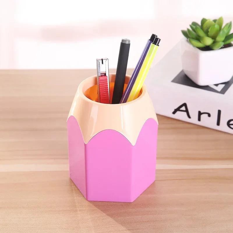 Kreativer quadratischer Stifthalter Kunststoff Organizer für Schule Büro
