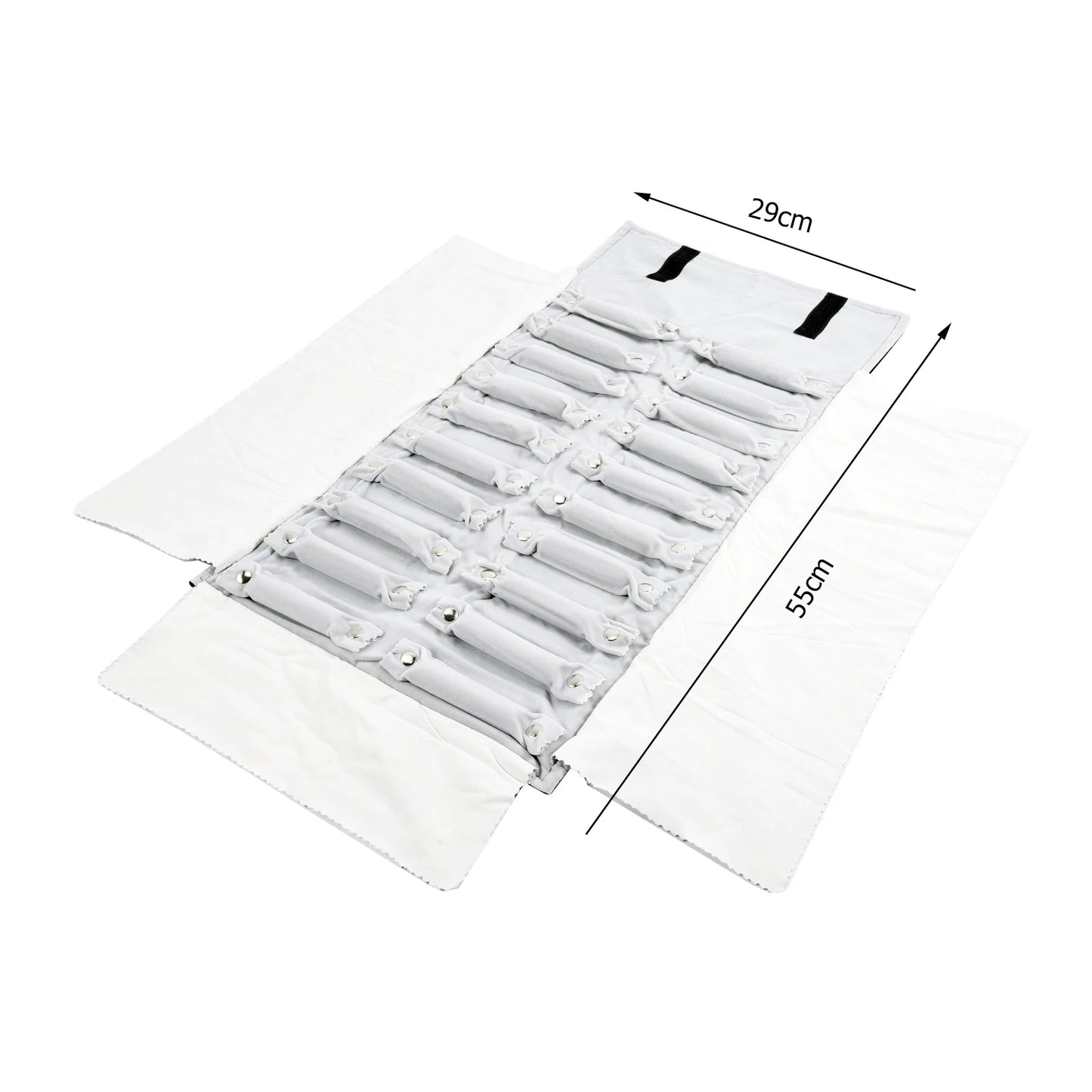 Eleganter Reise Schmuck Organizer aus Samt – Aufrollbar & Faltbar