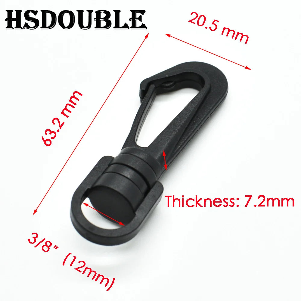 Vielseitiger Kunststoff Drehkarabiner Seitenschnalle für Rucksäcke
