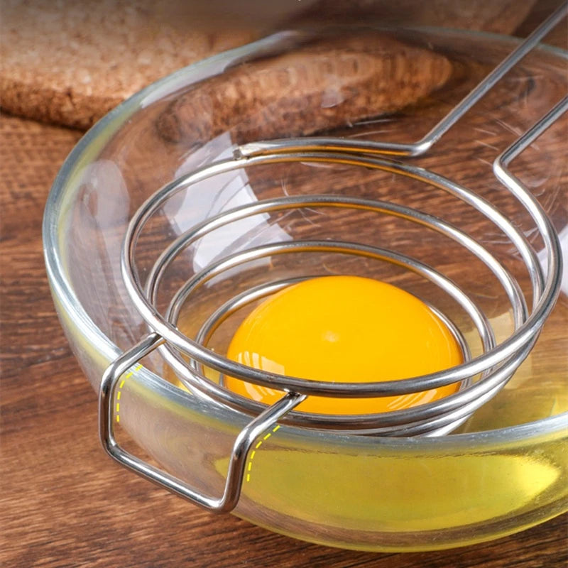 Edelstahl Eiweiß Separator Langgriff – Eigelb Teiler für Küche - Backen