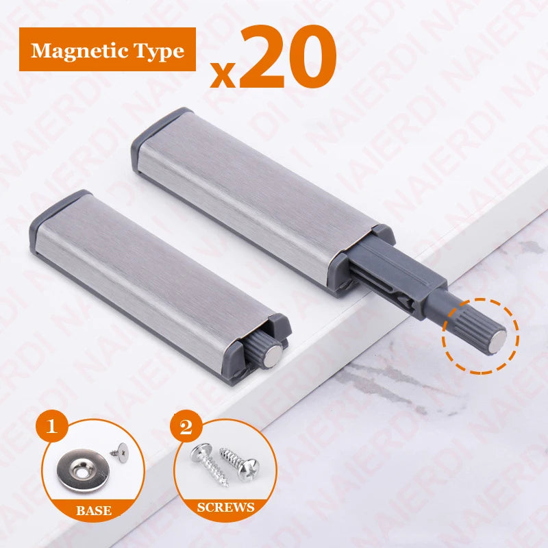 Magnetische Schrankschnäpper Push-to-Open Edelstahl – 10er/20er Pack Türriegel