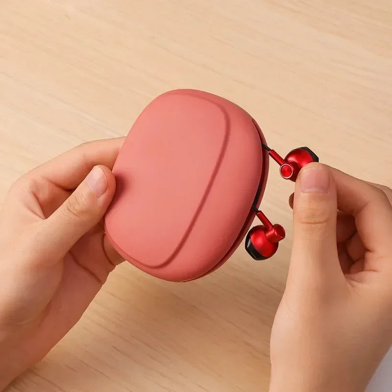 Silikon Kabel Organizer Aufbewahrungsbox für Kopfhörer und USB Kabel