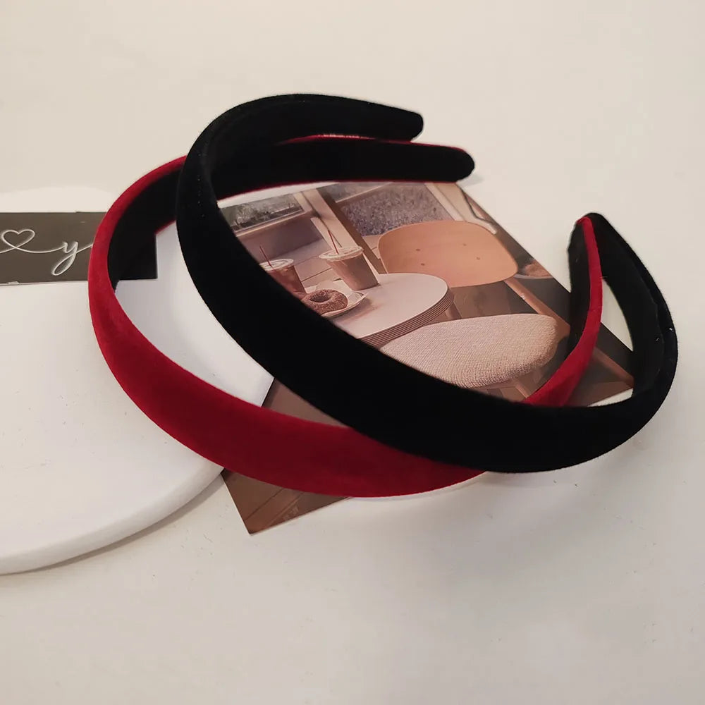 Elegantes Samt-Stirnband 2er Set für Damen und Mädchen