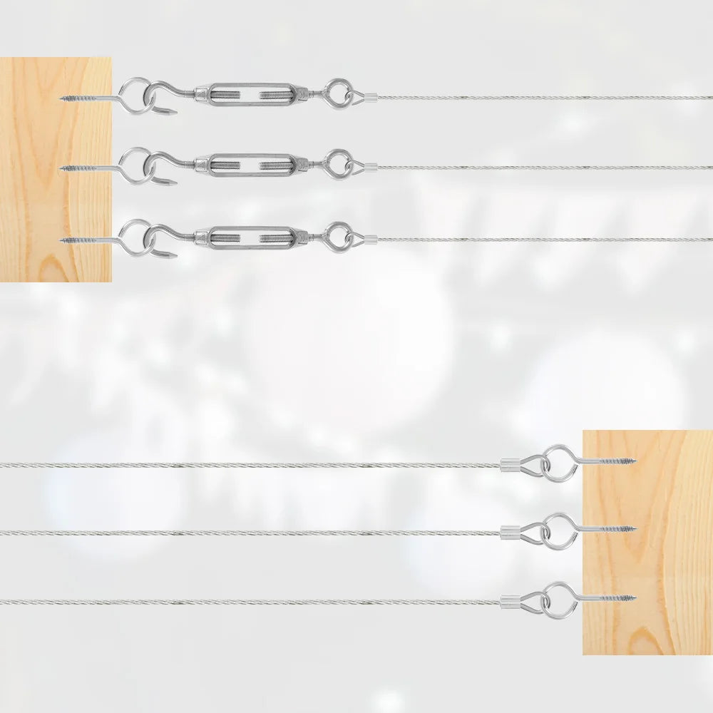 Robuste Edelstahl-Kabelseil-Sets 15m - 30m mit PVC-Beschichtung – langlebig - vielseitig