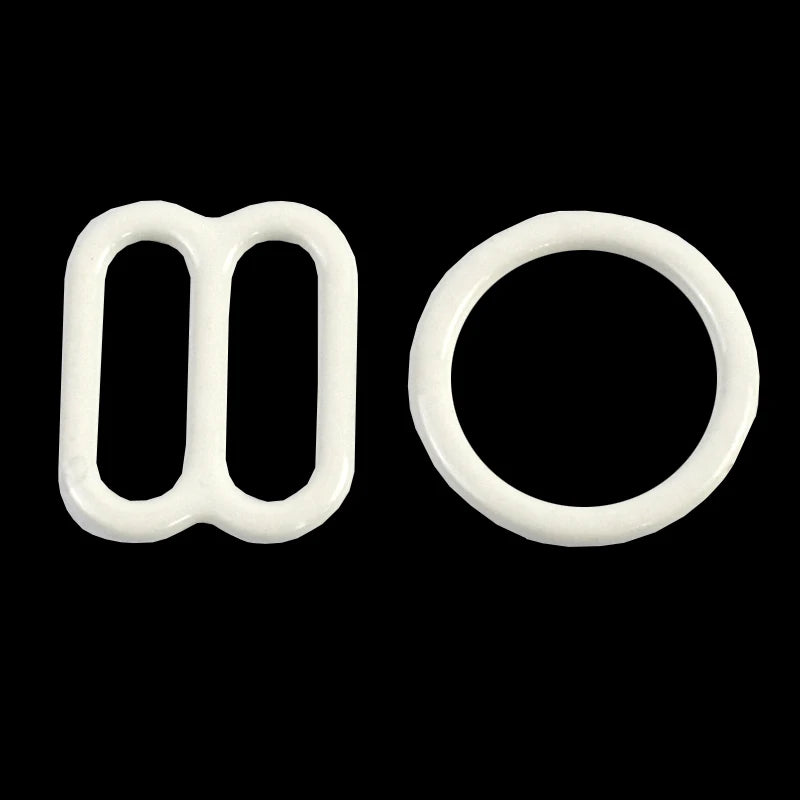 50 100er Set 10mm Einstellbare Bh Gurtschnallen O Ringe Karabiner Clips