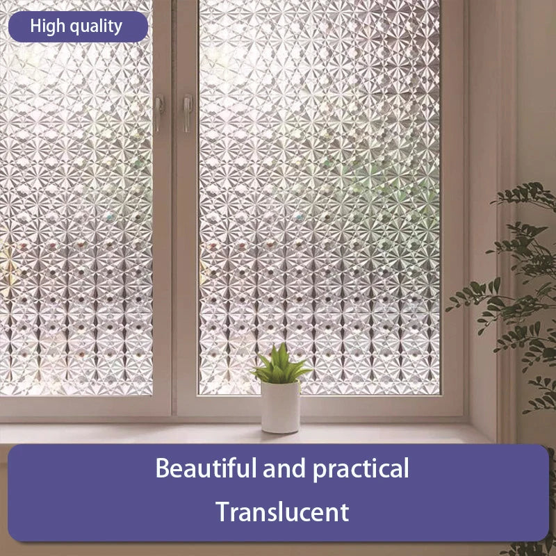 3D Buntglas Fensterfolie Selbstklebend Für Sichtschutz Und Dekoration