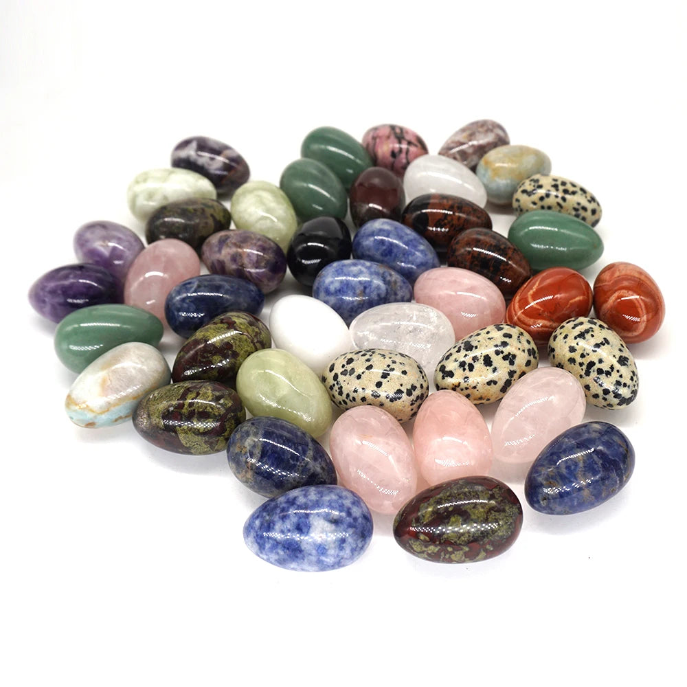 Natürlicher Heilkristall Osterei – Polierter Edelstein für Dekoration