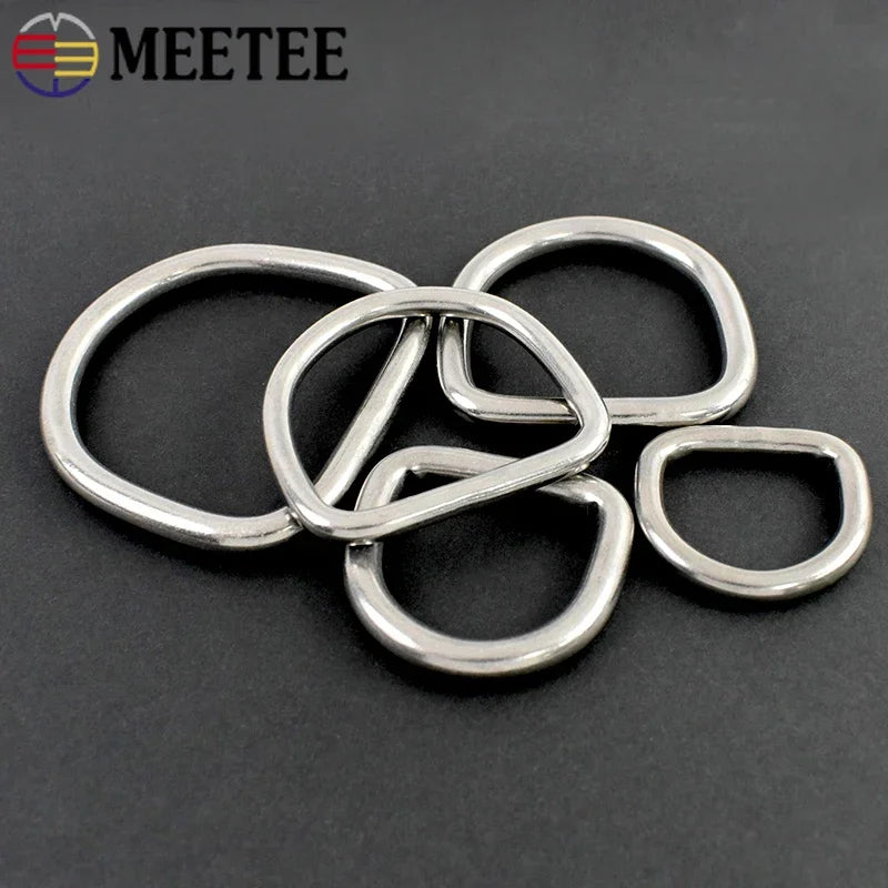 5 Stück Edelstahl D-Ring Gürtelschnallen Karabiner für Taschen und Gürtel