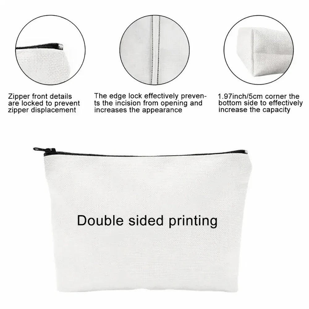 Multifunktionale Kosmetiktasche aus Leinen mit modischem Muster-Yabubestshop