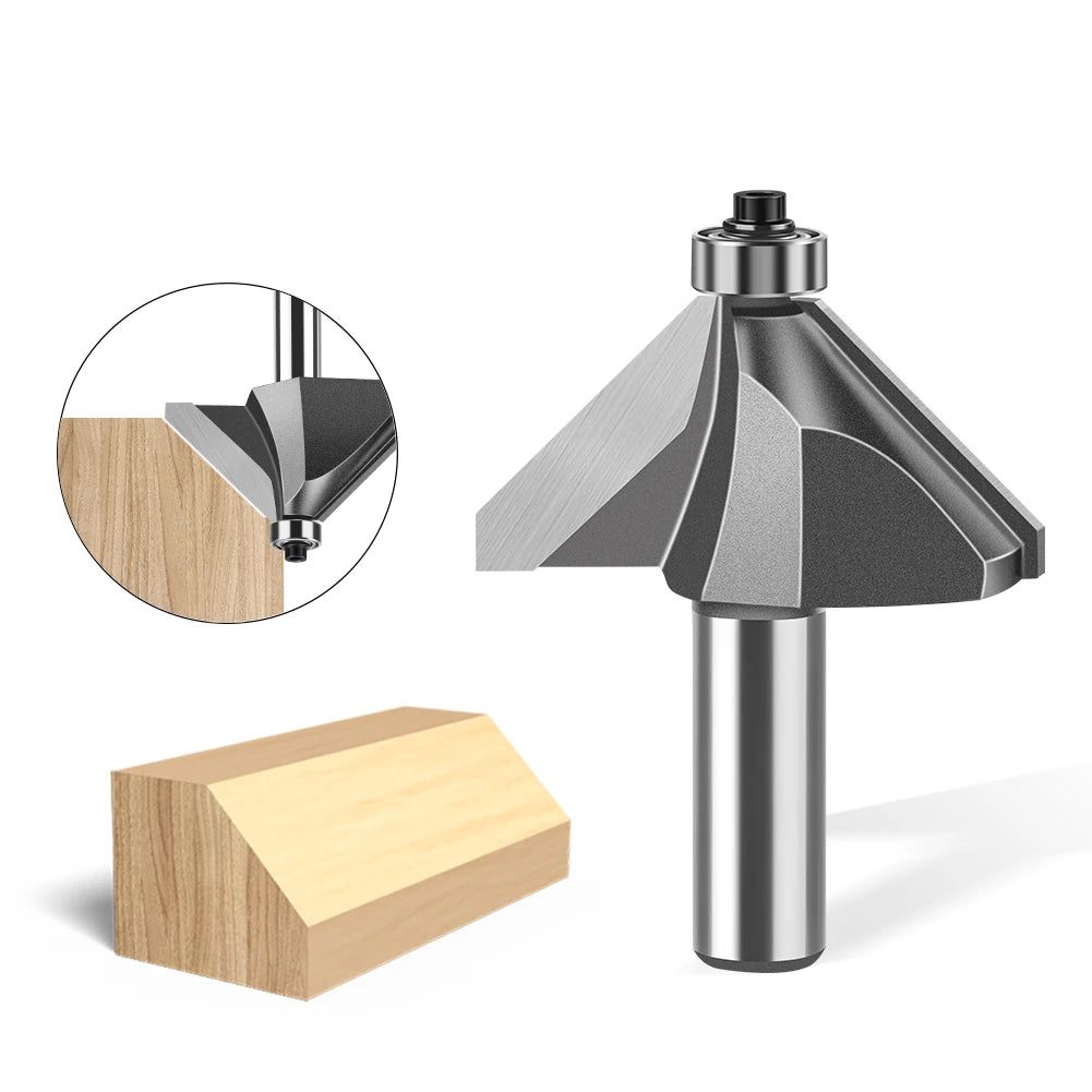 6mm und 12mm Schaft Router Bit mit 45 Grad Abschrägung für Holzfräsen