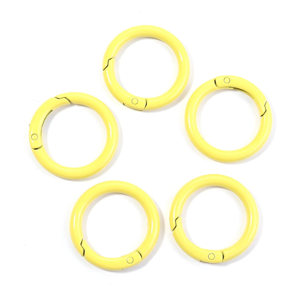 5-10Pcs Metall O-Ring Karabinerclips 25/35/41mm mit Federverschluss