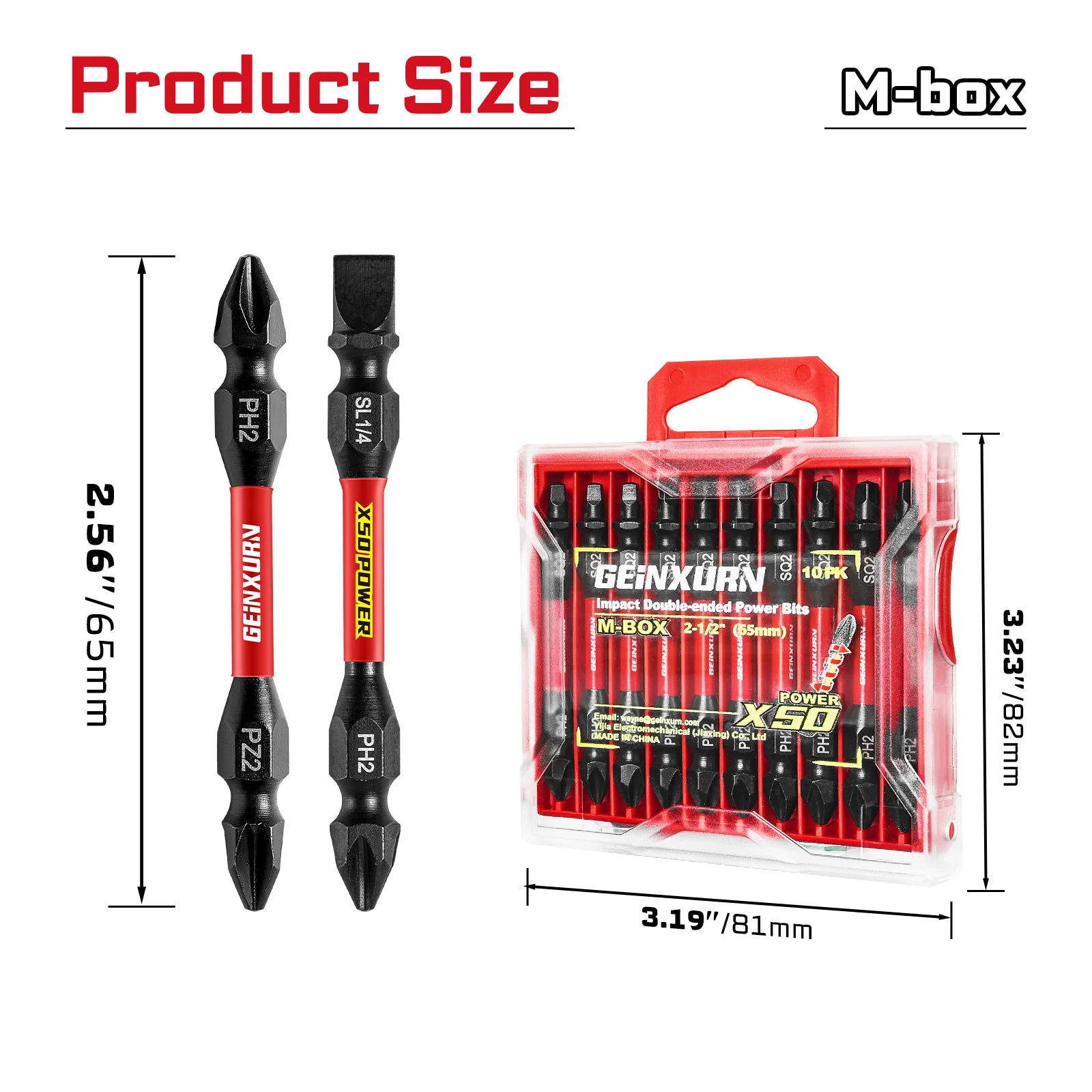 Doppelend-Schraubendreher-Bit-Set: Magnetisch, S2-Stahl, vielseitig