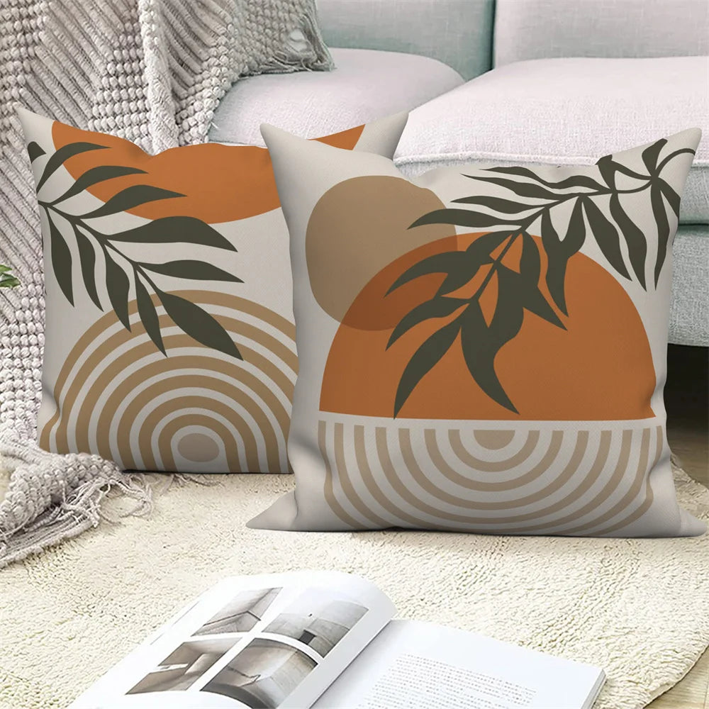 Dekorativer Kissenbezug mit abstrakten Zweigen für Zuhause und Auto