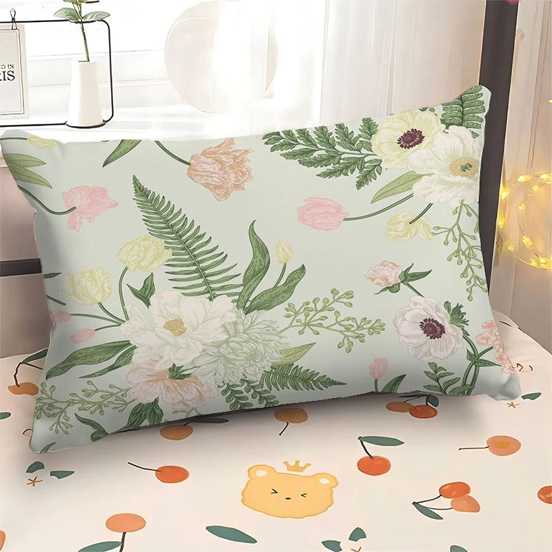Europäischer Kissenbezug mit Pflanzen und nordischem Design rechteckig