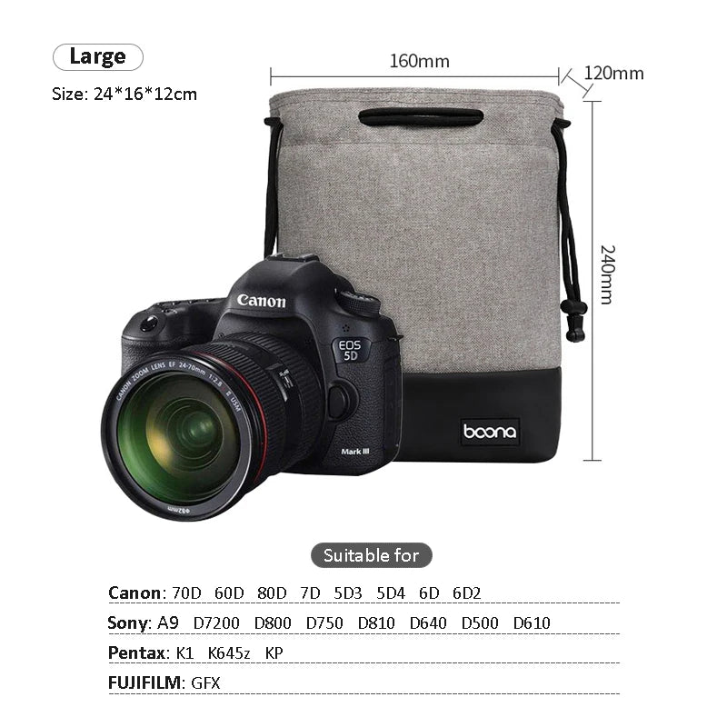 Wasserdichte Kameratasche mit Kordelzug für spiegellose Kameras-Yabubest - Home & More
