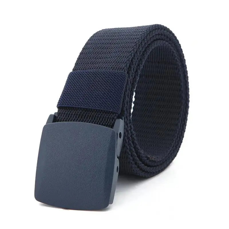 Metallfreier Unisex Leinwand Gürtel robust - flexibel mit leichter Kunststoff-Schnalle