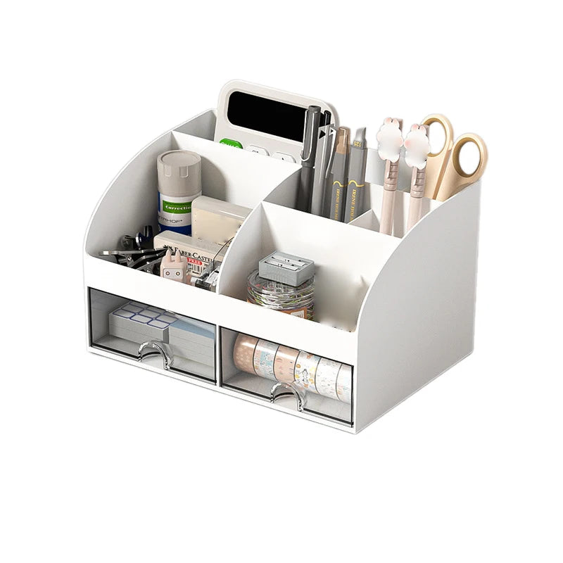 Desktop Organizer mit Schubladen Kunststoff Schreibtisch Make-up Aufbewahrung